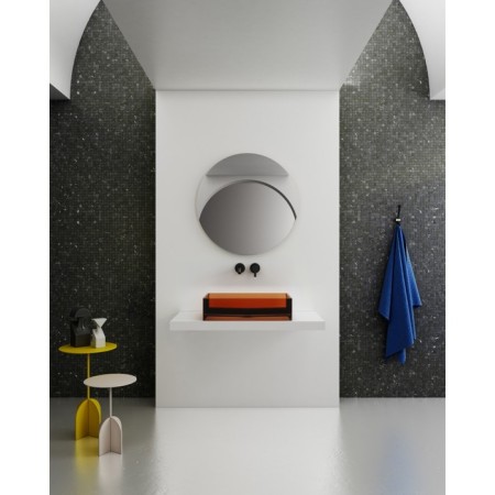 ABBER KRISTALL AT2803OPAL sink, invoice, 600x400x150 mm, brown-3