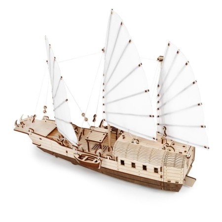 A prefabricated model of wood “Ship with sails. Junk"-13