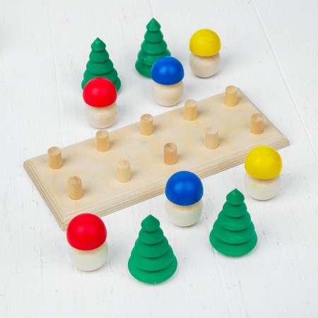 Account material "Christmas trees and mushrooms in a clearing"-3