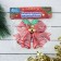 Jewelry decoration "double bell with balls and ribbon" 12.3x9.5 cm, red