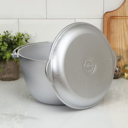 Kazan hiking, 5 l, lid-horseman, silver color-2