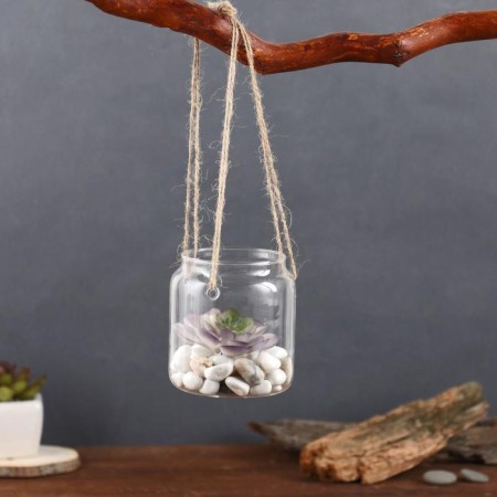 Florarium "Jars" with a rope, 8x8x9 cm-1