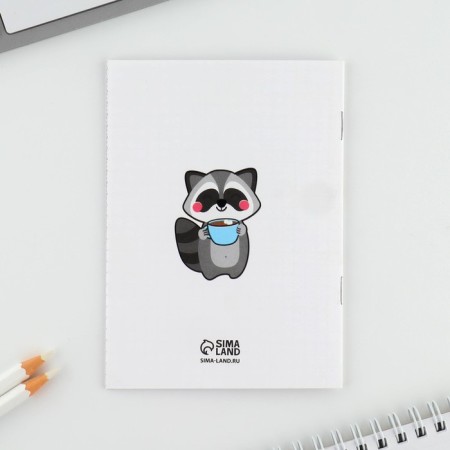 Gift set: notebook and magnetic bookmarks 2 pcs. "Be like a raccoon"-6