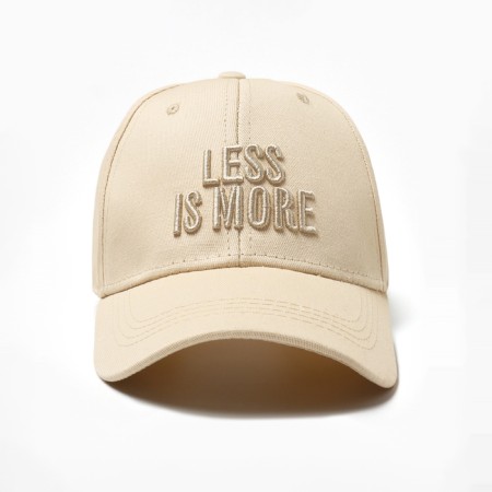 Women's cap with embroidery MIST LESS IS MORE, Milk, p. 56-58-5