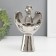 Ceramics candlestick on 1 candle "Angel with a halo" d = 4 cm silver 11.5x10x18.5 cm