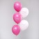 Latex ball 12 “Mommy, Happy Birthday”, pastel, set 25 pcs., Pink, white color