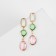 Earrings with the rhinestones "Bloom" oval with a circle, color in gold