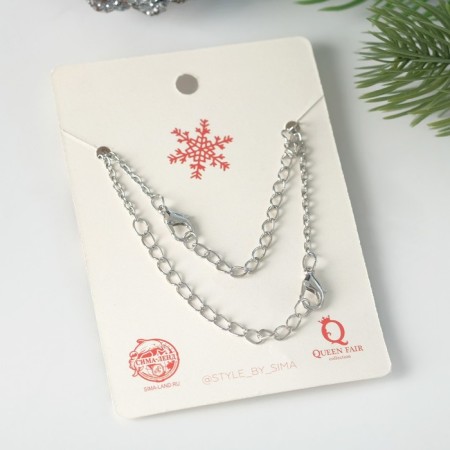 Kulons "Demetrons" in love pair, yin-yang, white-black color in silver, 45 cm-3