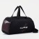 Sports bag, on lightning, 2 outer pockets, long belt, black/brown color