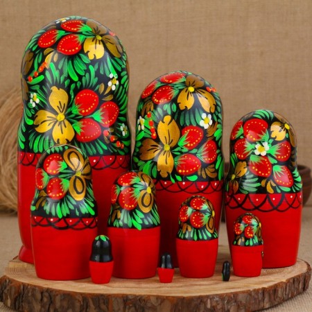 Hochloma nesting doll ", 10 puppet-1