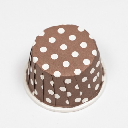Muffin baking uniform, brown in white peas, 3.8 x 3 cm-2