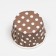 Muffin baking uniform, brown in white peas, 3.8 x 3 cm