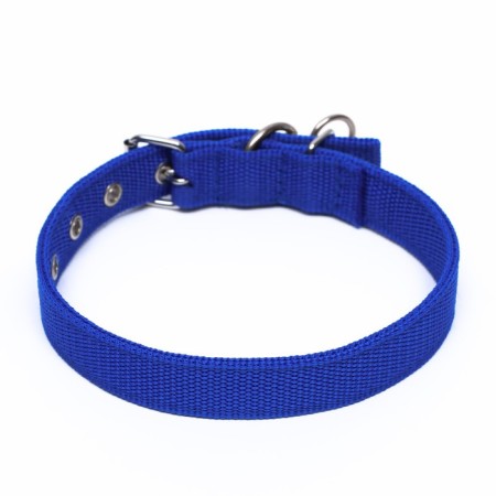 Two -layer collar with a swivel 55 x 2.5 cm, polyester, blue-1
