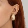 Earrings plastic "drop" smooth max, beige color