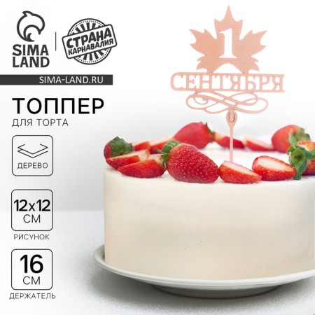 Topper for a wooden cake "September 1"-1