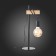 Evoluce bedside lamp. SL1142.404.01. Bagetti. 1x60 W, E27, 17x14x46 cm, black color, light wood
