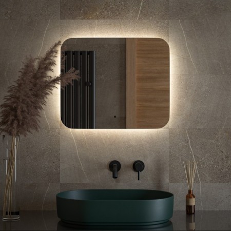 Mirror with Defesto LED -lighting 19 W, 60x50 cm, IR - switch, neutral white light-2