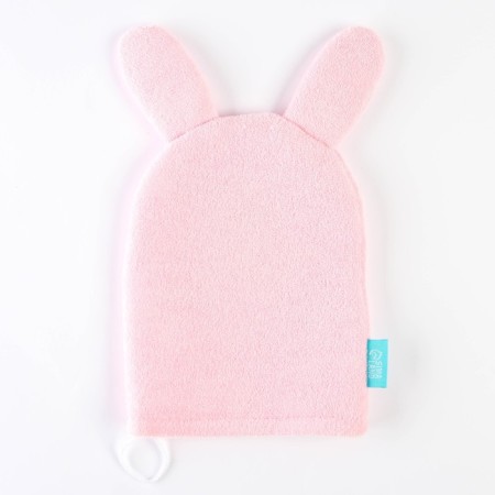 Baby washcloth for bathing "Bunny", mittens, from Mahra-3
