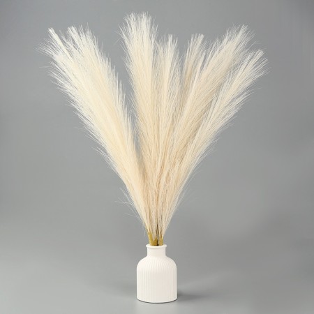 Pampas artificial grass, height 43 cm, 5 brushes, beige color