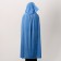 Carnival cloak adult, plush, blue color, length 115 cm