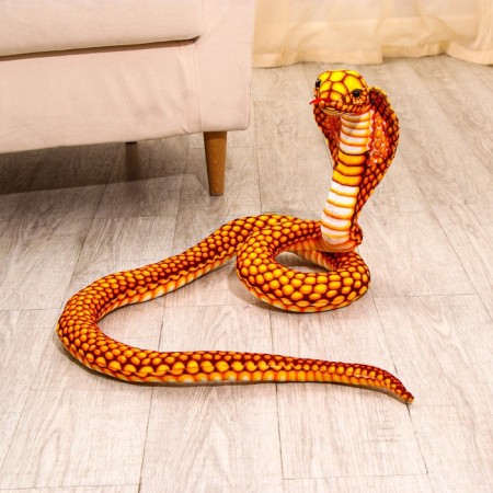 Soft toy "Cobra", 30 cm/200 cm, yellow color-5