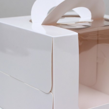 Box under the bento-port with a window, white, 18 x 18 x 14 cm-2