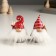 Polystone souvenir "Dwarf in a red cap with a Christmas tree/gift" mix 4x4x8 cm