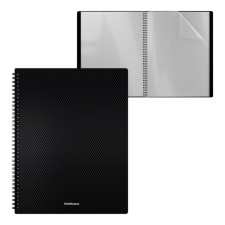 A4, 550 μm, Erichkrause Diamond Total Black, embossing, black, black folder
