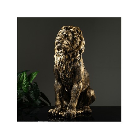 Figure "Leo Young" black gold, 70x35x43cm-2