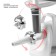 Meat grinder Galaxy Line GL 2421, 1600 watts, 1.5 kg/min, reverse, 2 nozzles, white