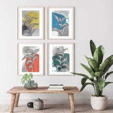 A set of interior posters (posters) 30x40 cm, 4 pcs, 250 g/m2, 6-023,