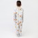 Pajama nursery (shirt, trousers) kaftan "animals" p. 110-116, white