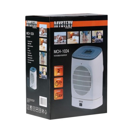 Mystry Mch-1024, 1000/2000 W, 2 modes, up to 20 m2, white and blue-1