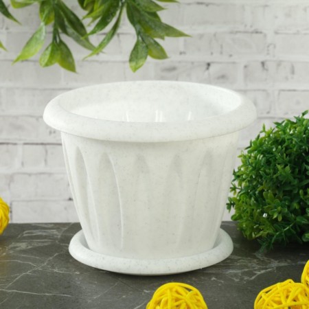 Pot with the Felicia Podon, 400 ml, marble color-10