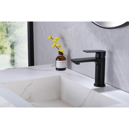 ABBER Weiss Insel AF8010B sink mixer, single -leaf, pour 120 mm, black-1