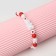 Bracelet Children's "Choselka" Bear in hearts, color red-white