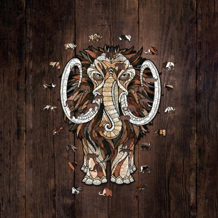 Wooden figured puzzle EWA "Mastodon Mammoth", 28 × 21 cm-10