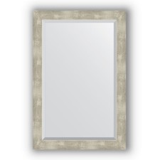 Mirror with fatset in the baguette frame - aluminum 61 mm, 61 x 91 cm, evoForm