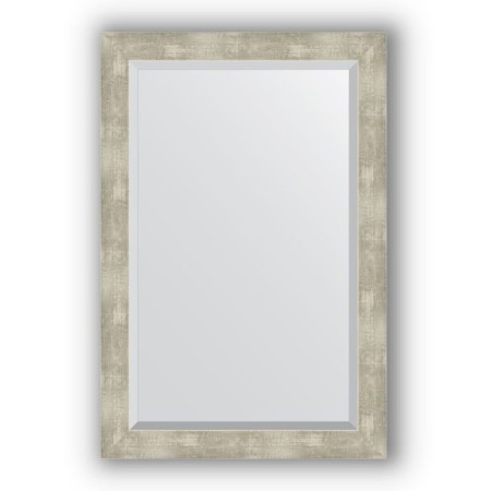 Mirror with fatset in the baguette frame - aluminum 61 mm, 61 x 91 cm, evoForm