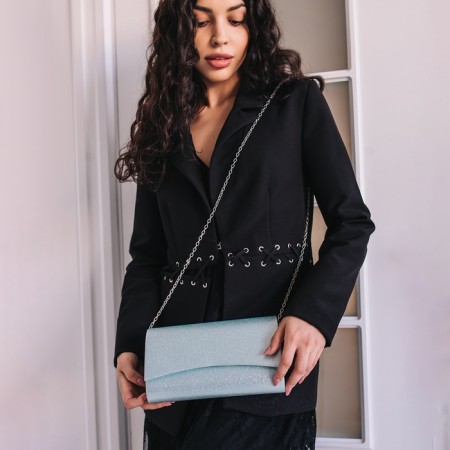 Women's bag on magnet, blue color-8