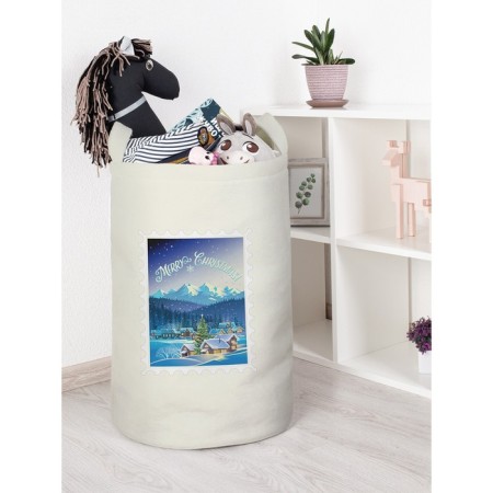 Basket for toys "New Year postcard, size 40x60 cm