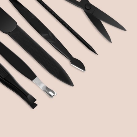 Manicure set, 9 items, in case, black color-3