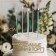 Candles in the cake "Royce", 6 pcs, high, 13 cm, silver and blue