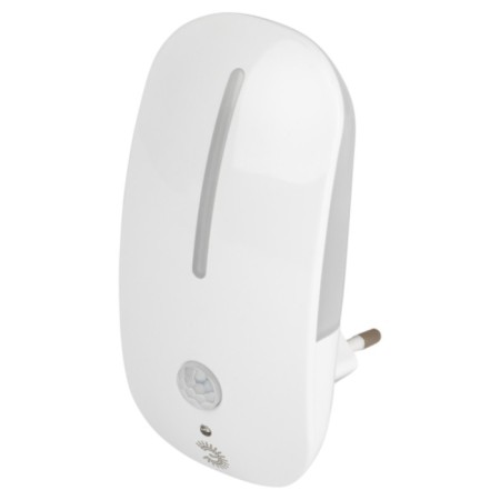 NN-621-MS-W LED nightlight in a rosette with a light sensor and a motion sensor