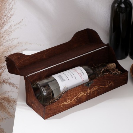 ADELICA's wine box "Tuscan", 33.5 × 10 × 10.2 cm, color dark chocolate-4