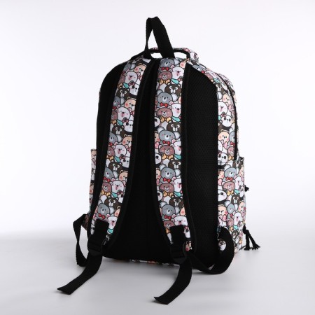 A backpack with a zipper, bag, cosmetic bag, gray color-5