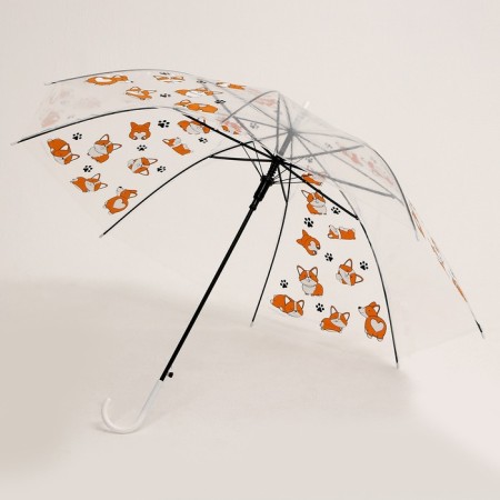 Umbrella Children's "Corgi" semiautomatic device, transparent, d = 90cm-9