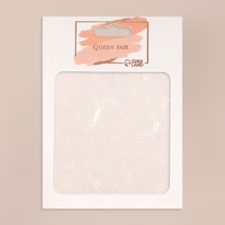 Nail stickers "natural minimalism", fluorescent, white color-2
