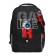 School backpack, 38 x 29 x 16 cm, Grizzly, ergonomic back, + keychain, black