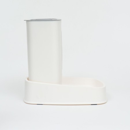 Auto feeder with a beveled bowl, non -slip legs 3.8 liters, white-1